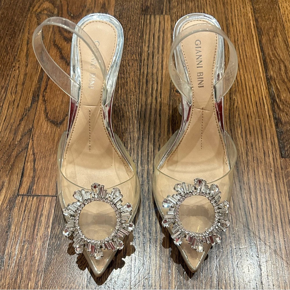 Gianni Bini Jewel Clear Heels